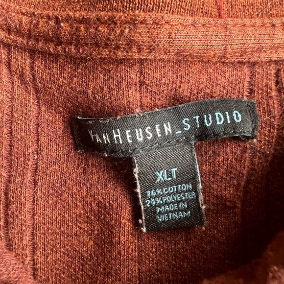 Van Heusen Men's Brick Red Plaid Shirt - Picture 7 of 7